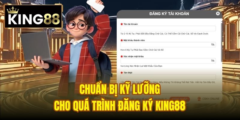 Chuẩn bị kỹ lưỡng cho quá trình đăng ký King88
